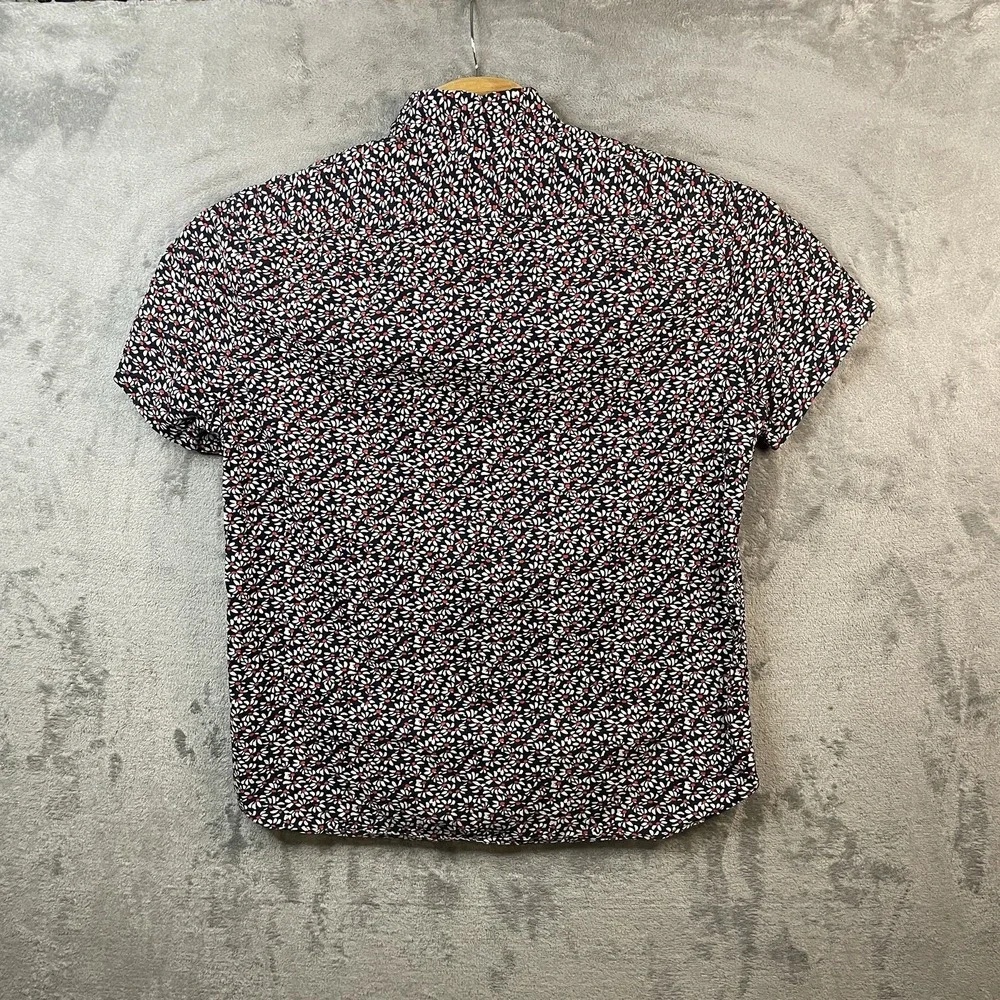 J Crew Men's Large Blue Floral Flex Washed Slim‎ Fit Button Down Lightweight